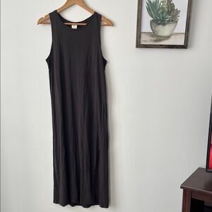 H&M Brown Maxi Dress with Side Slit